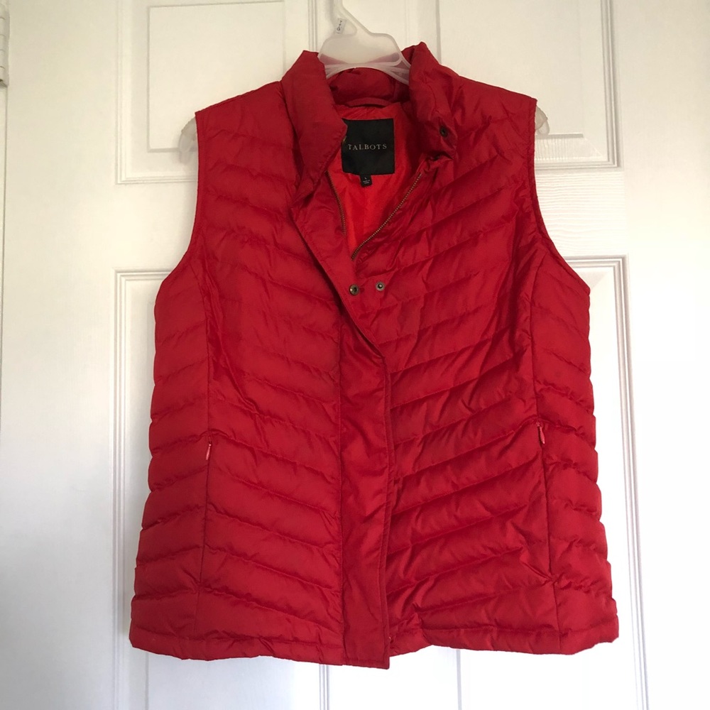 Talbots Quilted Puffer Red Vest